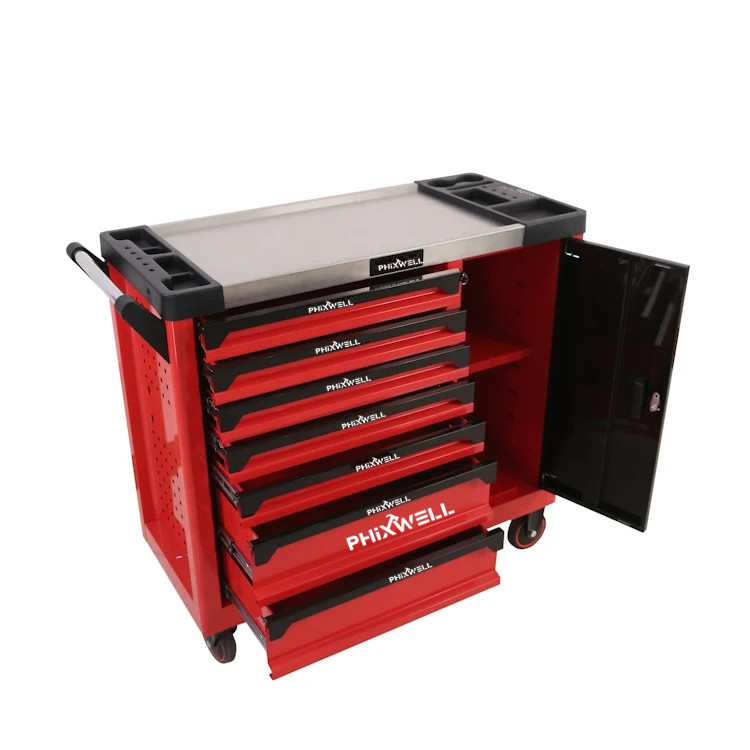 719514 PHIXWELL 7 skuffer værktøjsskab med sidedør