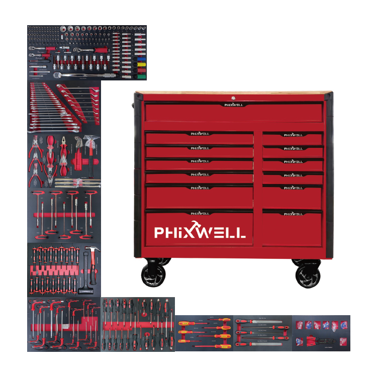 719518 PHIXWELL 13 skuffer stort værktøjsskab